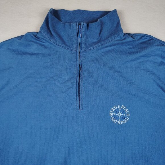 Polo Golf Ralph Lauren Sweatshirt Myrtle Beach National 1/4 Zip Pockets Sz L - Picture 3 of 11